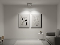 4 x gu10 opbouwspot armatuur dubbel cilinder zand wit en zwart draaibaar - afbeelding 3 van  6