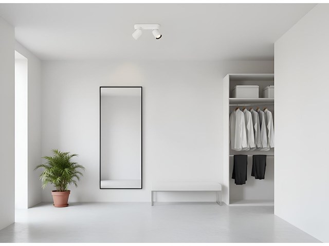 4 x gu10 opbouwspot armatuur dubbel cilinder zand wit en zwart draaibaar - afbeelding 2 van  6