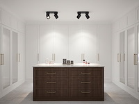 4 x gu10 opbouwspot armatuur dubbel cilinder zand zwart draaibaar - afbeelding 3 van  6