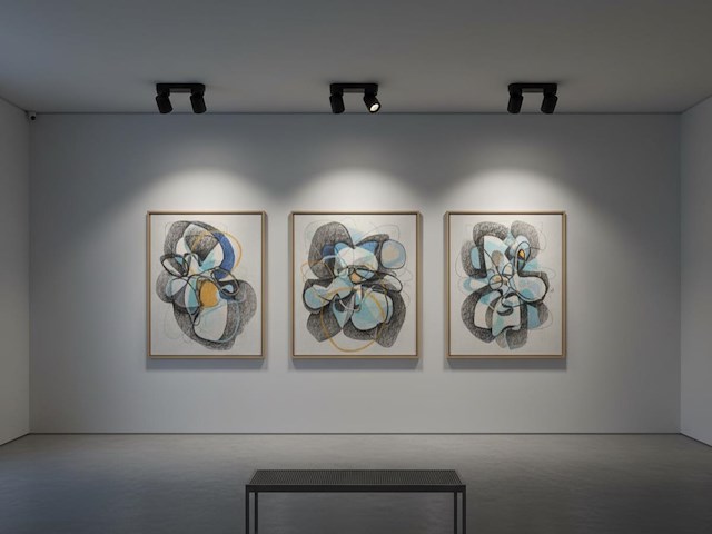 4 x gu10 opbouwspot armatuur dubbel cilinder zand zwart draaibaar - afbeelding 2 van  6