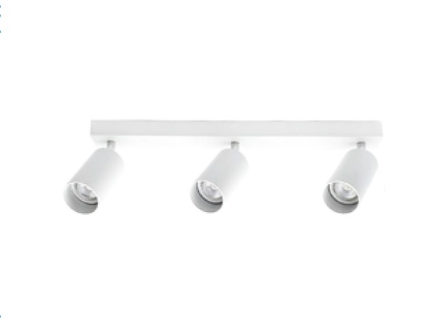 4 x gu10 opbouwspot armatuur triple cilinder zand wit draaibaar - afbeelding 4 van  5