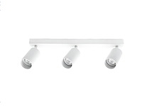 4 x gu10 opbouwspot armatuur triple cilinder zand wit draaibaar - afbeelding 4 van  5