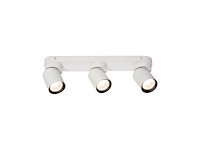 4 x gu10 opbouwspot armatuur triple cilinder zand wit en zwart draaibaar - afbeelding 3 van  6