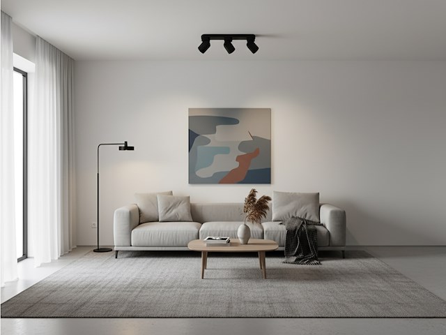 4 x gu10 opbouwspot armatuur triple cilinder zand zwart draaibaar - afbeelding 1 van  7