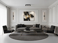 4 x gu10 opbouwspot armatuur triple cilinder zand zwart en goud draaibaar - afbeelding 3 van  7