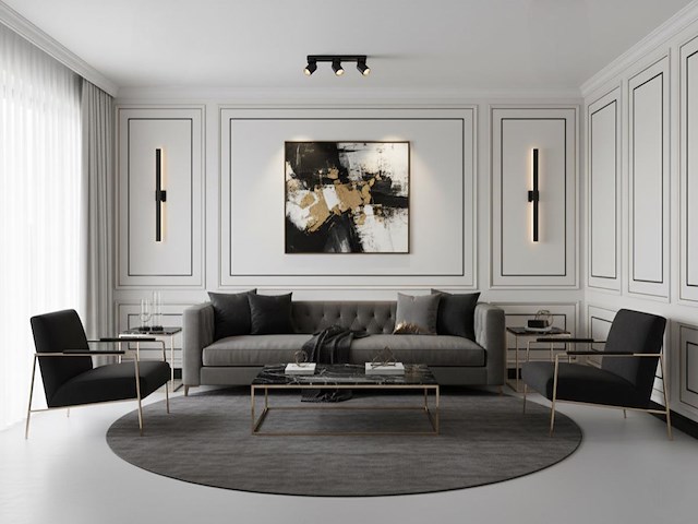 4 x gu10 opbouwspot armatuur triple cilinder zand zwart en goud draaibaar - afbeelding 3 van  7