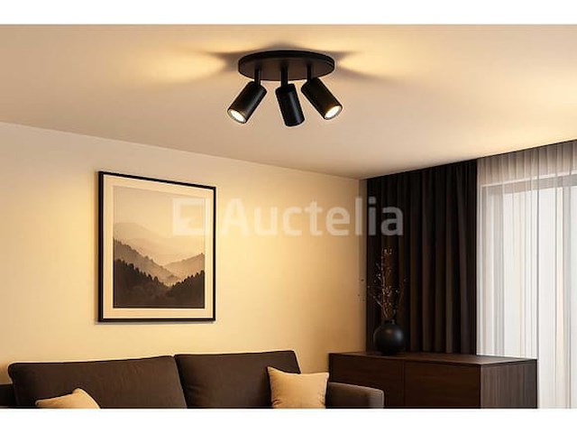 4 x gu10 ronde plafondspots – drievoudig verstelbaar – aluminium – ip20 - afbeelding 3 van  6