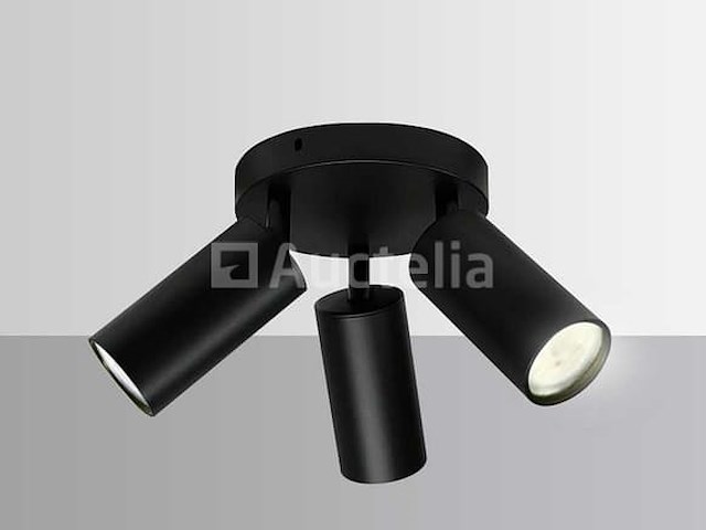 4 x gu10 ronde plafondspots – drievoudig verstelbaar – aluminium – ip20 - afbeelding 4 van  6