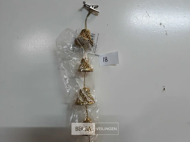 4 x guirlande klokjes 1,6m goud - afbeelding 1 van  3