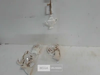 4 x hangdeco 2 x koffiepot + 2 x hertenkop - afbeelding 3 van  3