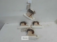 4 x hangdeco schaats uit stof 15 cm
