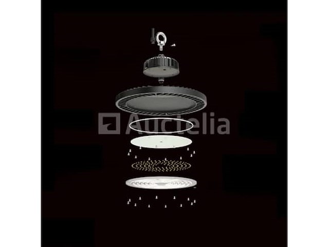 4 x highbay ufo 100w – pro design – instelbaar vermogen (60% / 80% / 100%) – 6500k cool white - afbeelding 5 van  9