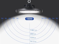 4 x highbay ufo 150w - pro design smd - dimbaar - koud wit 6500k - afbeelding 6 van  9