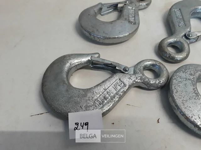 4 x hijshaken verzinkt met klep 1000 kg - afbeelding 3 van  3