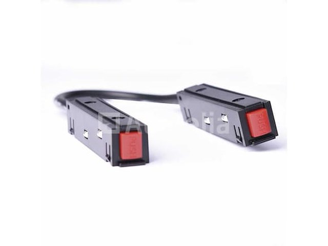4 x hoekconnector voor magnetische rail – 48v – zwart - afbeelding 2 van  3