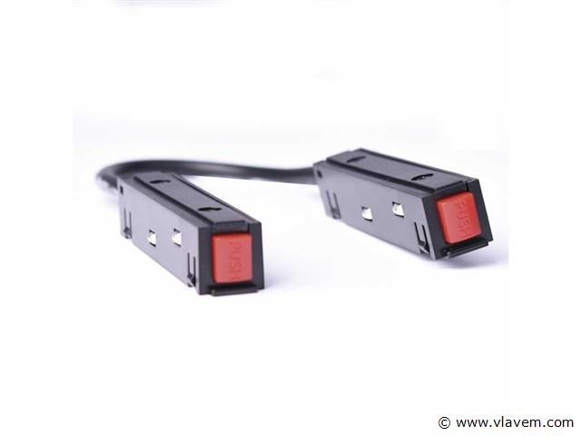 4 x hoekconnector voor magnetische rail – 48v – zwart - afbeelding 2 van  3