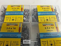 4 x houtschroeven mix 200 stuks - afbeelding 3 van  3
