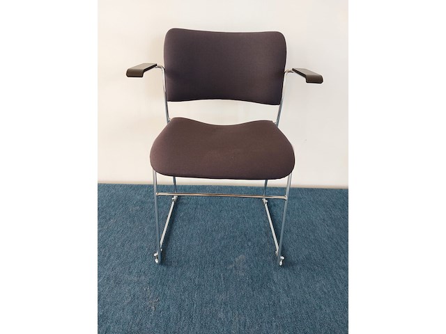 4 x howe 40/4 design vergaderstoel by david rowland (blauw/grijs) - afbeelding 7 van  7