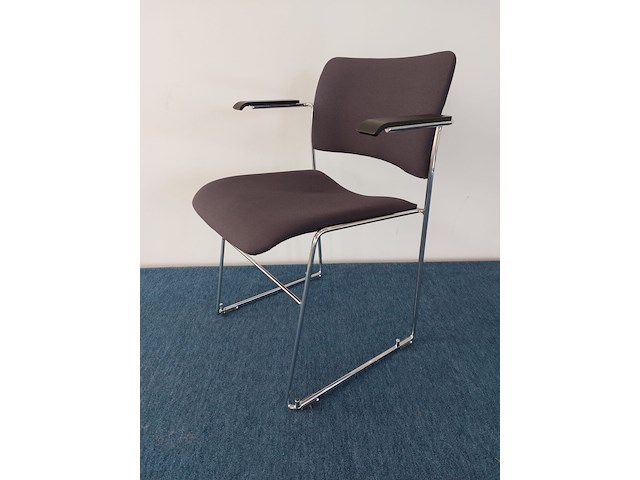 4 x howe 40/4 design vergaderstoel by david rowland (blauw/grijs) - afbeelding 1 van  7