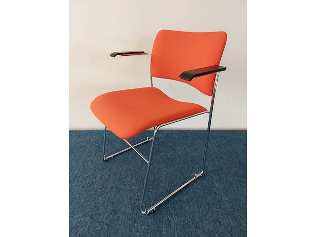 4 x howe 40/4 design vergaderstoel by david rowland (rood) - afbeelding 1 van  7