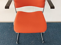 4 x howe 40/4 design vergaderstoel by david rowland (rood) - afbeelding 4 van  7