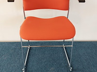 4 x howe 40/4 design vergaderstoel by david rowland (rood) - afbeelding 3 van  7