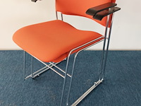 4 x howe 40/4 design vergaderstoel by david rowland (rood) - afbeelding 6 van  7