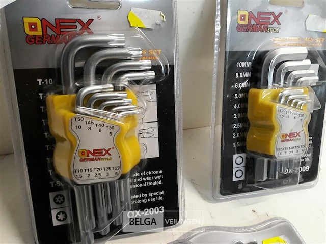 4 x inbussleutels in clip 9 delig 2 assorti - afbeelding 3 van  3