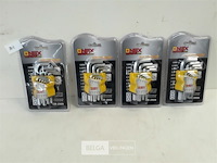 4 x inbussleutels in clip 9 delig - afbeelding 1 van  3