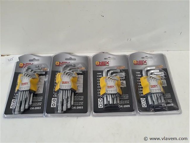4 x inbussleutels in set 2 assorti - afbeelding 1 van  2
