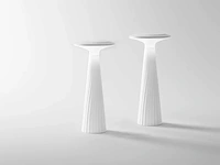 4 x intec brio oplaadbare design lampen wit