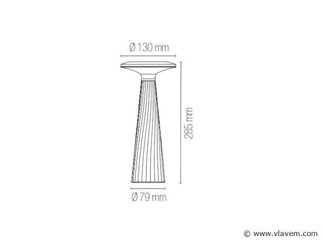 4 x intec brio oplaadbare design lampen zwart - afbeelding 3 van  4