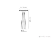 4 x intec brio oplaadbare design lampen zwart - afbeelding 3 van  4
