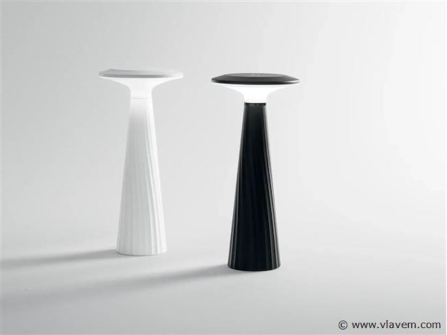 4 x intec brio oplaadbare design lampen zwart - afbeelding 4 van  4