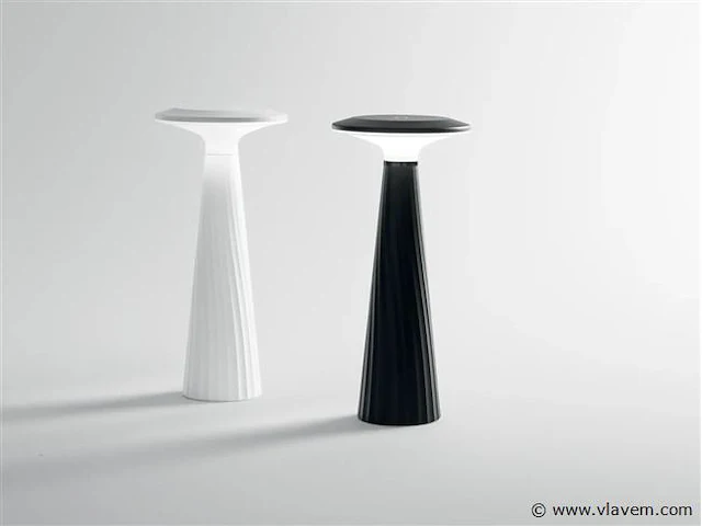 4 x intec brio oplaadbare design lampen zwart - afbeelding 4 van  4