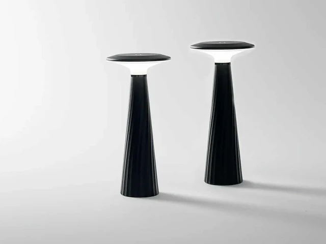4 x intec brio oplaadbare design lampen zwart - afbeelding 1 van  4
