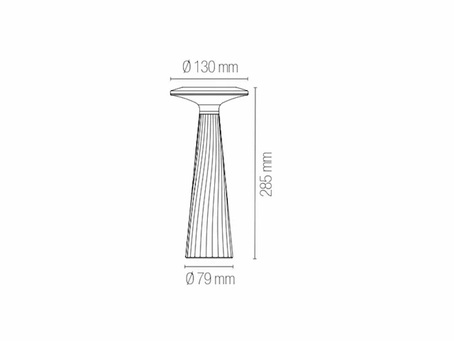 4 x intec brio oplaadbare design lampen zwart - afbeelding 3 van  4