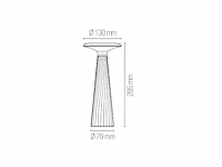 4 x intec brio oplaadbare design lampen zwart - afbeelding 3 van  4