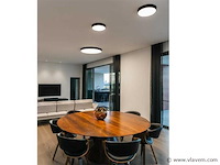 4 x intec klio 60 watt led plafondlamp zwart - afbeelding 3 van  7