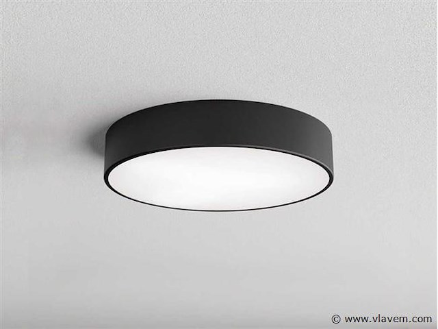 4 x intec klio 60 watt led plafondlamp zwart - afbeelding 7 van  7