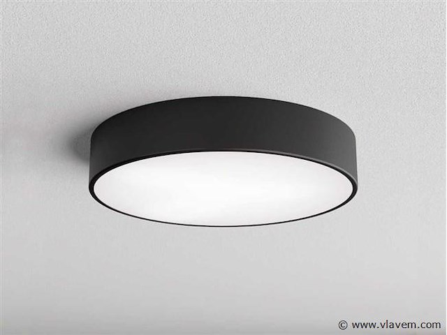 4 x intec klio 60 watt led plafondlamp zwart - afbeelding 1 van  7