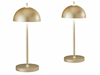 4 x intec led party oplaadbare design lampen goud - afbeelding 3 van  4