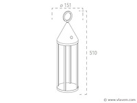 4 x intec oberon oplaadbare buitenlaantaarn - afbeelding 3 van  8