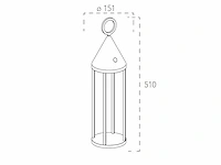 4 x intec oberon oplaadbare buitenlaantaarn - afbeelding 3 van  8