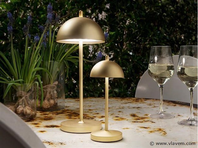 4 x intec party oplaadbare design lampen goud - afbeelding 1 van  5