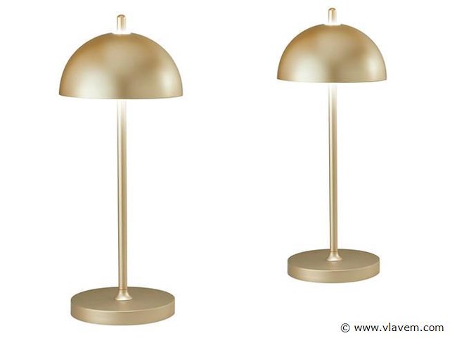 4 x intec party oplaadbare design lampen goud - afbeelding 2 van  4