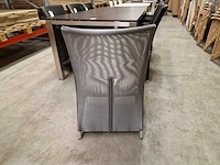 4 x jati-kebon textilene zetel oslo silver grijs - alu frame met armleuning - afbeelding 4 van  6