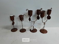 4 x kandelaar metaal voor t-licht 2 assorti - afbeelding 1 van  3