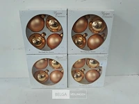 4 x kerstballen glas 4 stuks goud - afbeelding 2 van  3