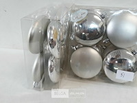 4 x kerstballen pvc disc 4 stuks zilver - afbeelding 3 van  3